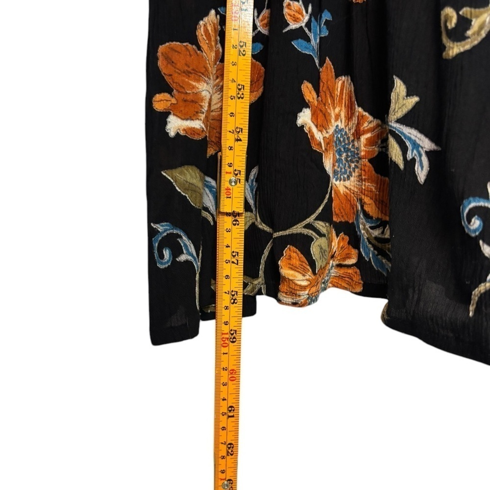 NWT Spaghetti Strap Black Floral Open Back Lace Maxi Dress Size Small - Picture 7 of 9